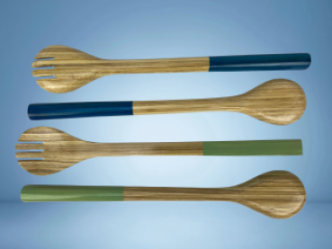 Salatbesteck aus Bambus